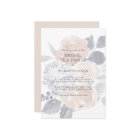 Simple Rustic Floral Bridal Tea Party Invitation