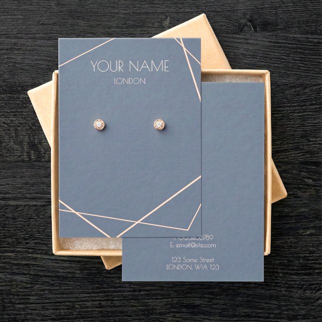 Simple rustic geometric earring display card (Simple rustic geometric earring display card.)