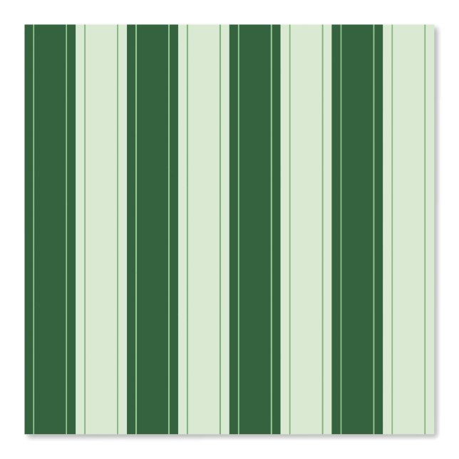 Simple Rustic Green Stripes with Ticking Wallpaper (Front)