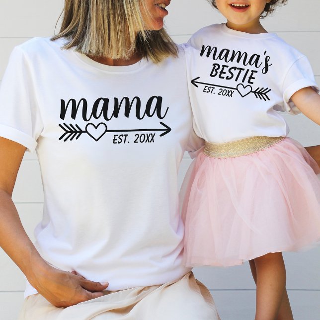 Simple Rustic Heart Arrow New Mum Mama T-Shirt (Creator Uploaded)