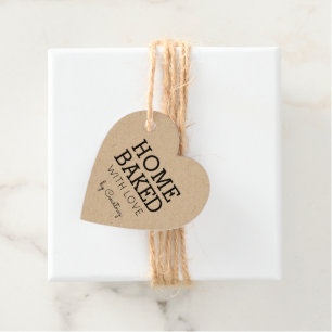 Simple & Rustic Home Baked with love Kraft Tag