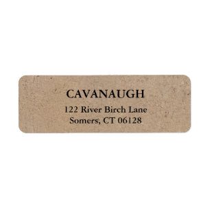 Simple Rustic Kraft Address Label