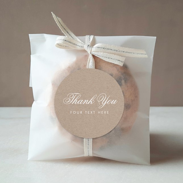 Simple Rustic Modern Thank You Sticker (Creator Uploaded)