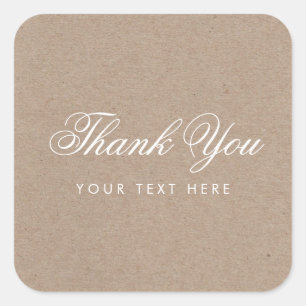 Simple Rustic Modern Thank You Sticker