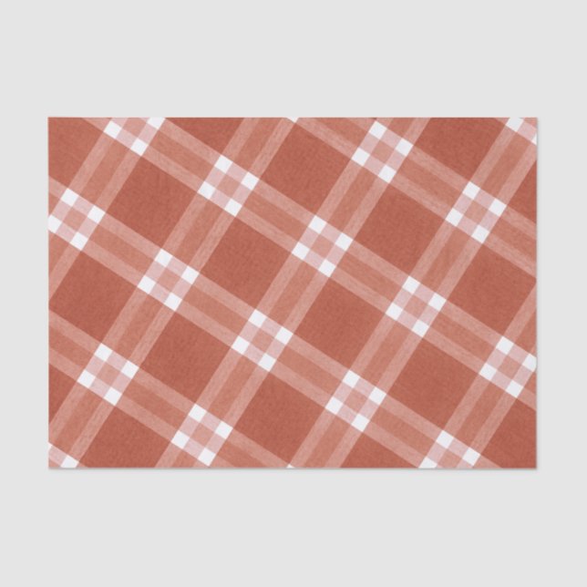 Simple Rustic Red and White Pattern Christmas  Tissue Paper (Front)