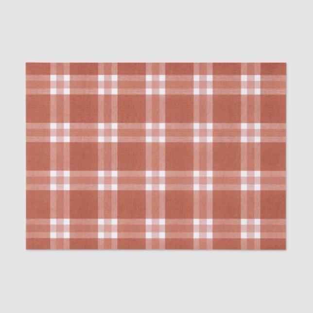 Simple Rustic Red Pattern Christmas  Tissue Paper (Front)