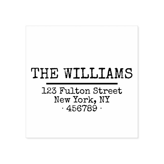 Simple Rustic Return Address Rubber Stamp (Imprint)