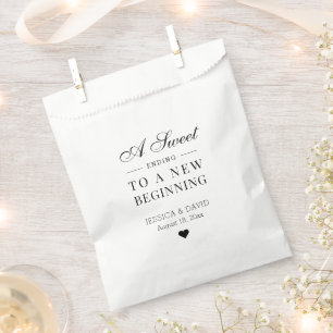 Simple Rustic Sweet Ending Wedding Favour Bags