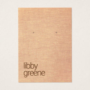 Simple Rustic Tan Jewellery Earring Display Card