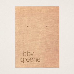 Simple Rustic Tan Jewelry Earring Display Card