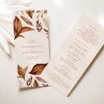 Simple Rustic Terracotta Floral Wedding Program<br><div class="desc">Introducing our Simple Rustic Terracotta Floral Wedding Program, a beautiful addition to your wedding ceremony. With its minimalist design, rustic terracotta colour palette, and delicate floral details, this program embodies the perfect blend of simplicity and elegance. It guides your guests through the order of events, providing a clear outline of...</div>