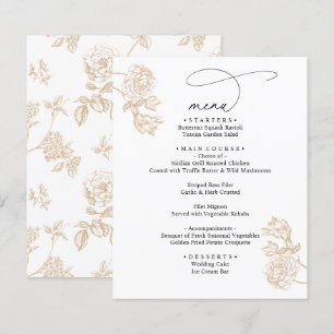 Simple Rustic Vintage Modern Wedding Menus