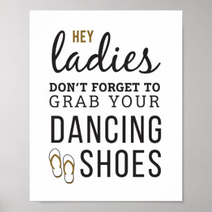 Simple Rustic Wedding 8x10 Flip Flop Sign