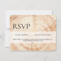 Simple Rustic Wood Grain RSVP reserved Seating