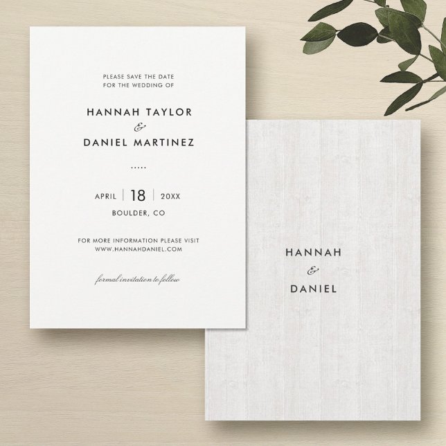 Simple Rustic Wood Save The Date (Creator Uploaded)