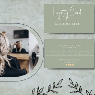 Simple Sage Customer  Loyalty Card