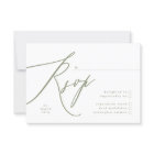 Simple Sage Green and White Modern Calligraphy