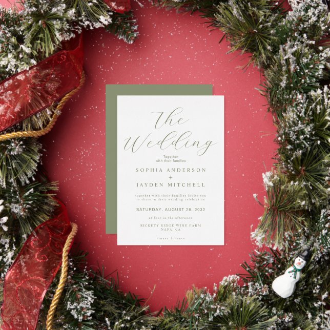 Simple Sage Green and White Wedding Aesthetic (Insitu)