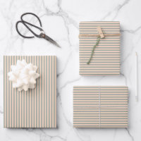 Simple Sage Green Blush Pink Striped Pattern