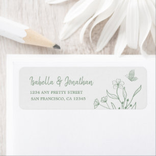 Simple sage green botanical wedding