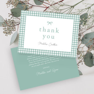 Simple Sage Green Gender Neutral Baby Shower Thank You Card