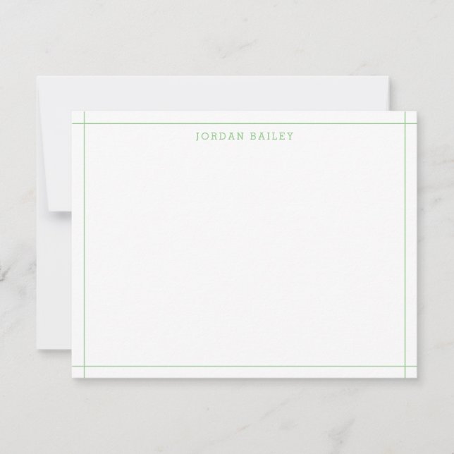 Simple Sage Green Geometric Modern Professional Card (Front)
