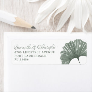 Simple Sage Green Ginkgo leaf Wedding