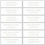 Simple Sage Green guest address labels sticker<br><div class="desc">Easy to personalise,  names and addresses / individual wedding shipping address label stickers for guests.</div>