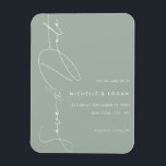 Simple Sage Green Modern Handwritten Script Magnet<br><div class="desc">Create your own simple and modern wedding save the date magnet with modern handwritten script typography and sage green colour design.</div>