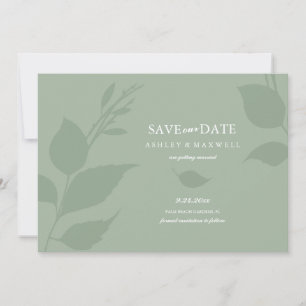 Simple Sage Green Photo Save The Date