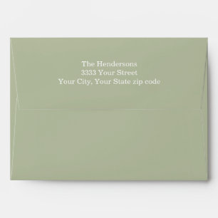 Simple Sage Green Return Address Envelope