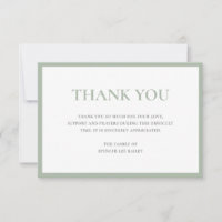 Simple Sage Green Traditional Sympathy Funeral