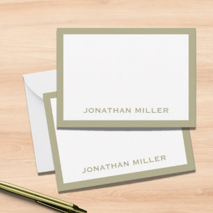 Simple Sage Green Typographic Name Card