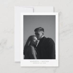 Simple Sage Green Wedding Photo Thank you Card