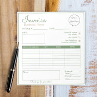 Simple sage green with logo small business invoice