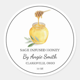 Simple Sage Infused Honey Label