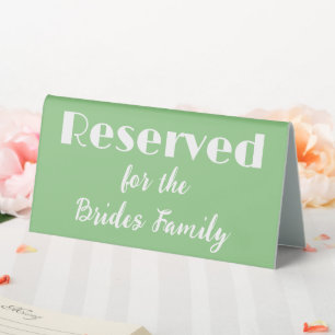 Simple Sage Reserved for the Brides Family