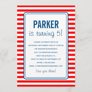 SIMPLE SAILOR BIRTHDAY INVITATION