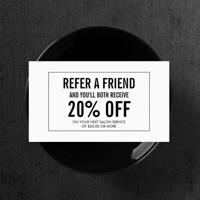 Simple Salon Customer Referral Card (Creator Uploaded)