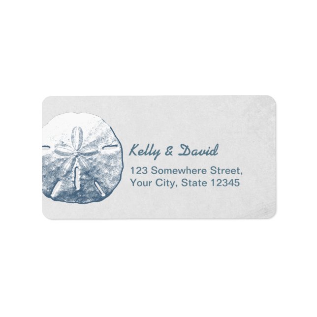 Simple Sand Dollar Silver Return Address Labels (Front)
