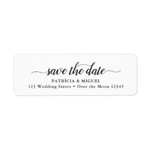 Simple Save Date Chic Script Modern Calligraphy