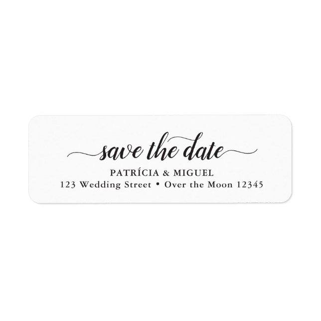 Simple Save Date Chic Script Modern Calligraphy (Front)