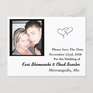 Simple Save the date Announcement Postcard