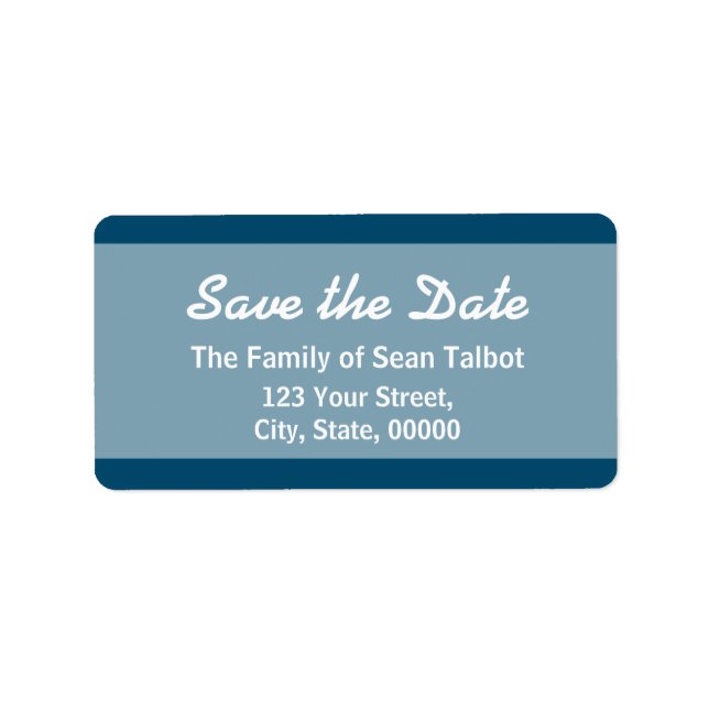 Simple save the Date Label Choose your Colour 3 (Front)