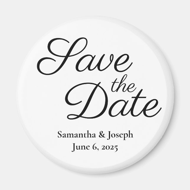 Simple Save the Date Magnet (Front)