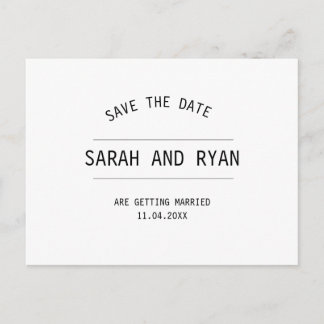 Simple Save The Date Postcard