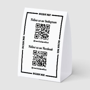 Simple Scan Me Follow On Social Media QR Codes