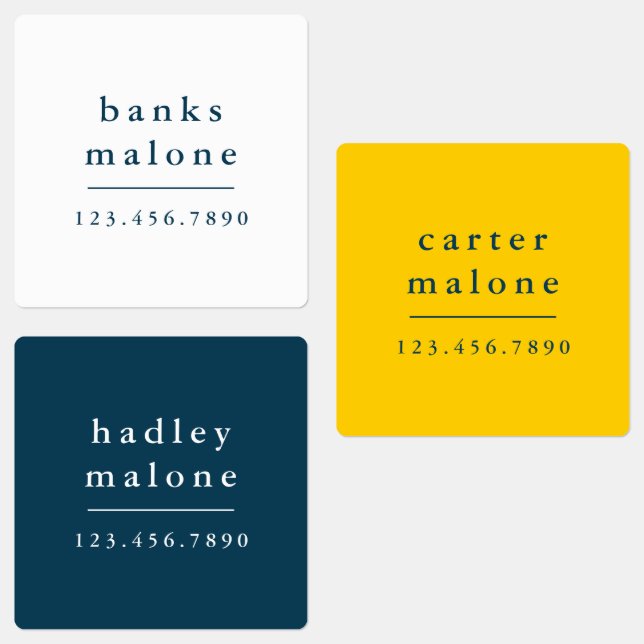 Simple School Colours Kids Waterproof Name (Group)