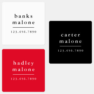 Simple School Colours Kids Waterproof Name