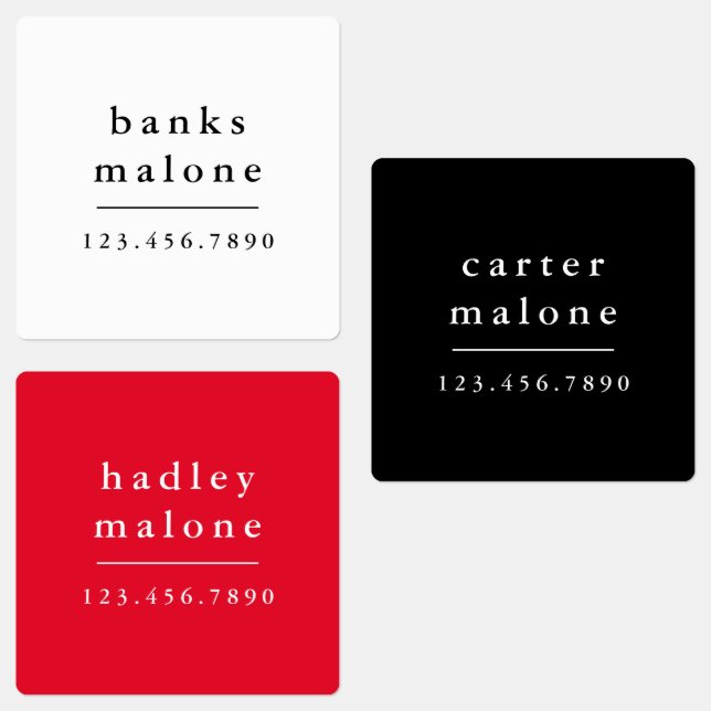 Simple School Colours Kids Waterproof Name (Group)